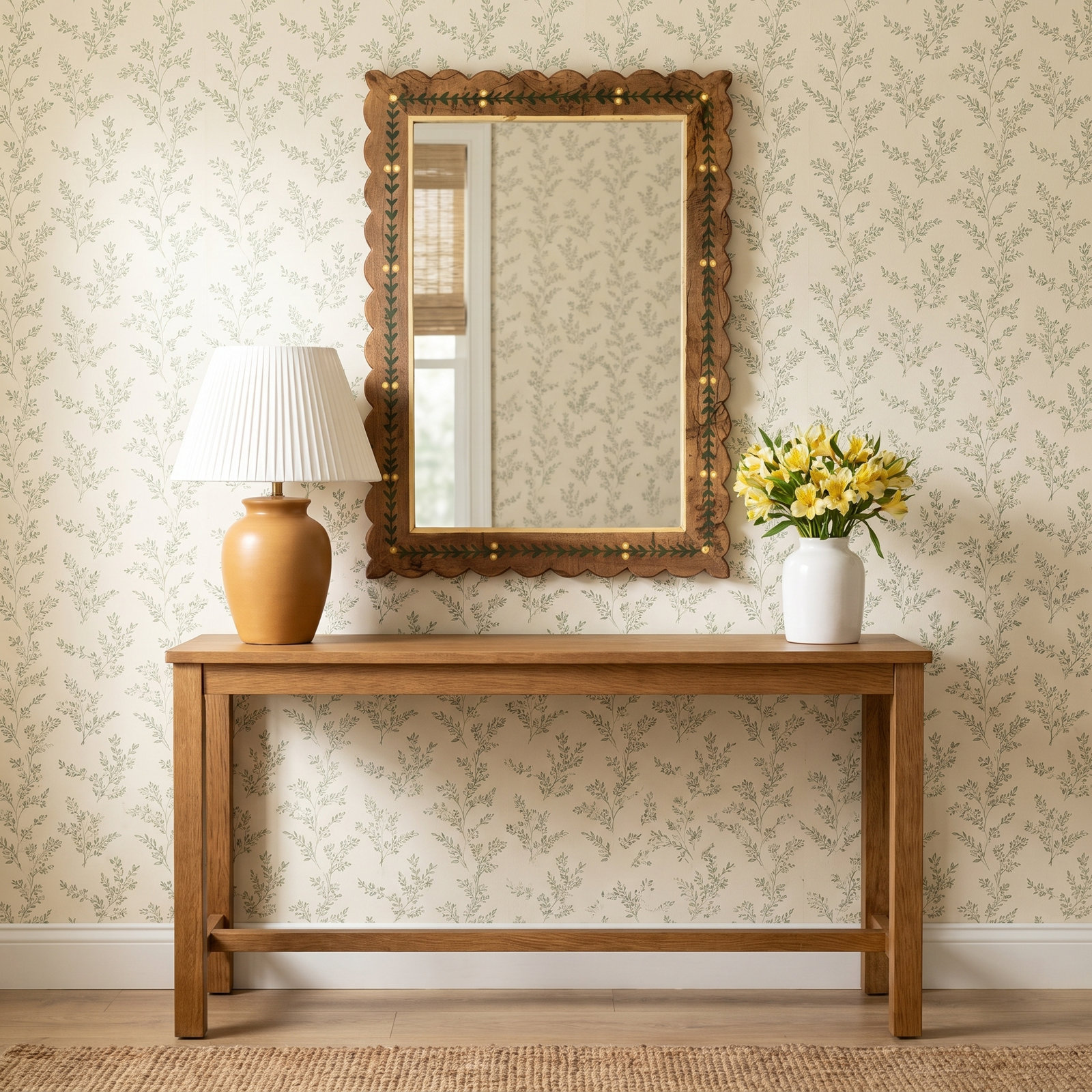 22" Hand-Painted Mirror