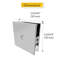 Pince de douche en verre, bord carré, trou en U en finition chrome brillant
