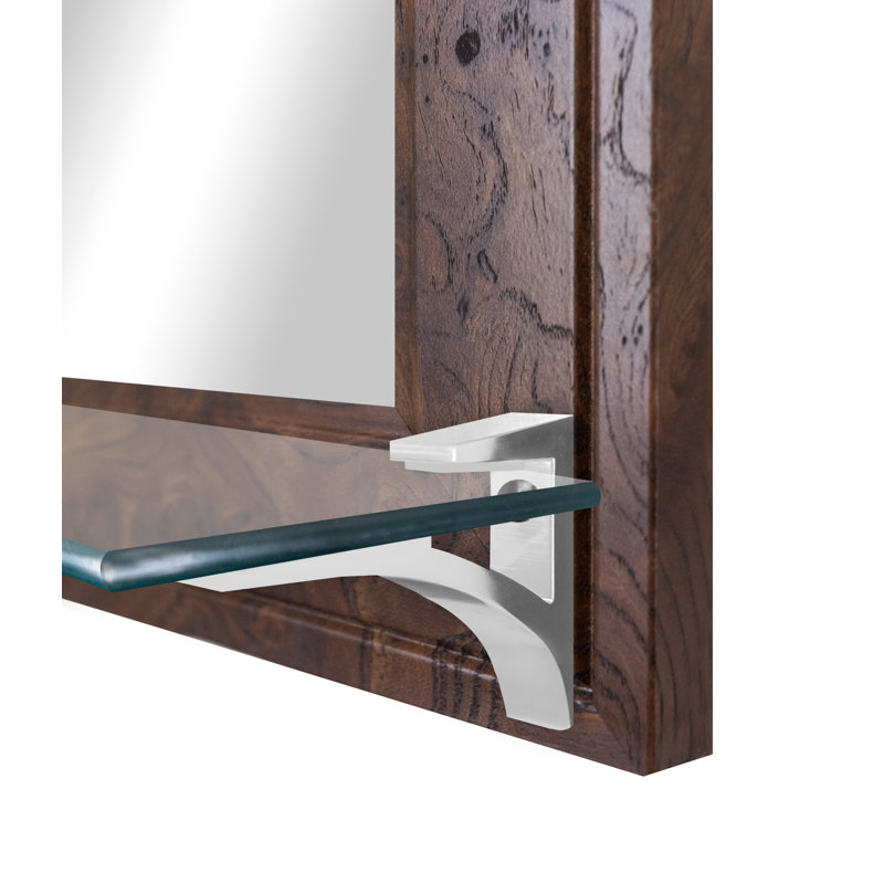 Miroir Kridia, H 25,5 po x l 21,5 po, Tableau de bord ronce / argent brossé, Verticale