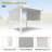 10 pi. L 10 pi. D Pergola en acier avec auvent-95163437