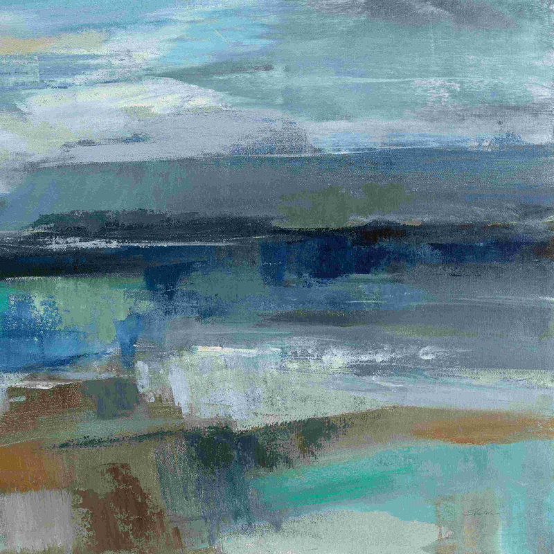 Wave II by Silvia Vassileva - Wrapped Canvas Print, 30" H x 30" W, Black Single Picture Framed, Yes