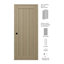 Porte intérieure standard préfinie en bois massif manufacturé 1 panneau Shaker-94384047-94591425-94384054