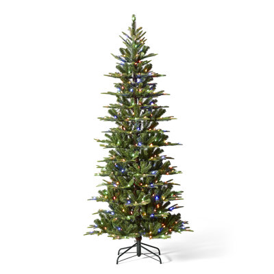 Slim 6.5' Pre-Lit Fir Christmas Tree