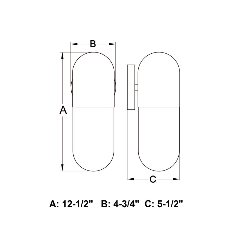 Synclaire 12.5 in. H 1-Light Matte Black Contemporary Outdoor Wall Sconce made of Durable Metal, Clear Glass Shade, LED Compatible, Use for Exterior Porch Patio Front Door or Garage