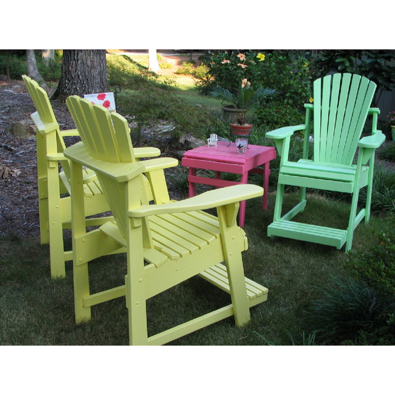 Weathercraft Classic USA-Made Adirondack Balcony/Pub Chair – 14 Sherwin-Williams Finish Colors, Elevated Outdoor Seating with Built-In Footrest