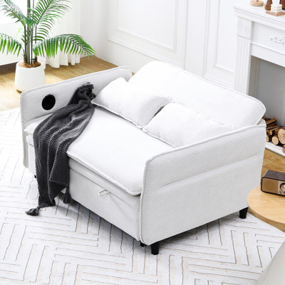 65.12-inch Letter Striped Bed In Beige, With Cup Holders, Adjustable For Various Leisure Activities Beige 65.12 Inches, With Placement Function On Handrail, Artificial Board And Solid Wood Structure