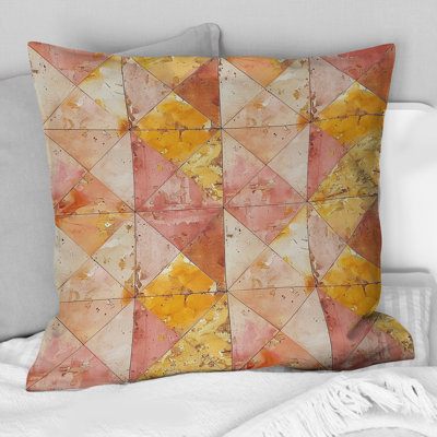 Carrelage rustique rose et doré IV - Coussin Farmhouse