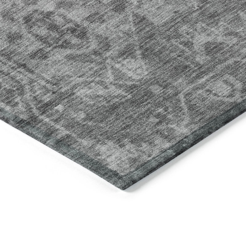 Tapis oriental rond 8 po gris