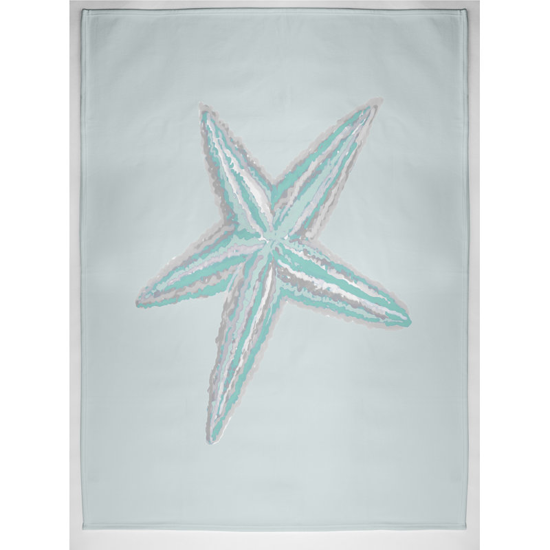 Houser Plain Weave / Muslin Throw Blanket, Aqua