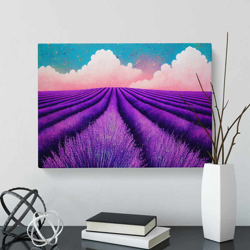 Head Turning Flower Field - Wrapped Canvas Painting, 50cm H x 76cm W x 3cm D