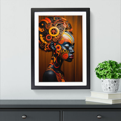 African Woman Neo-Plasticism No.2 - Framed Print