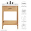 Meuble-lavabo simple 24 po avec plateau en céramique Modway Zaire-94387549-94387550