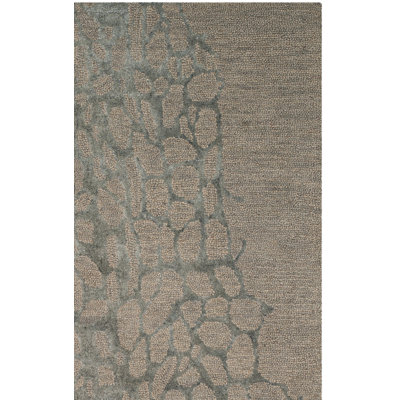 Blossom Hand Hooked Wool, Viscose Abstract Rug