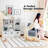 Latitude Run® 7 Cubes Organizer, Wooden Cube Bookcase,3 Tier Open Shelf, Cabinet Organizer Sorted Storage, Open Shelf Bookshelf,Storage For Home Office Workspace, White