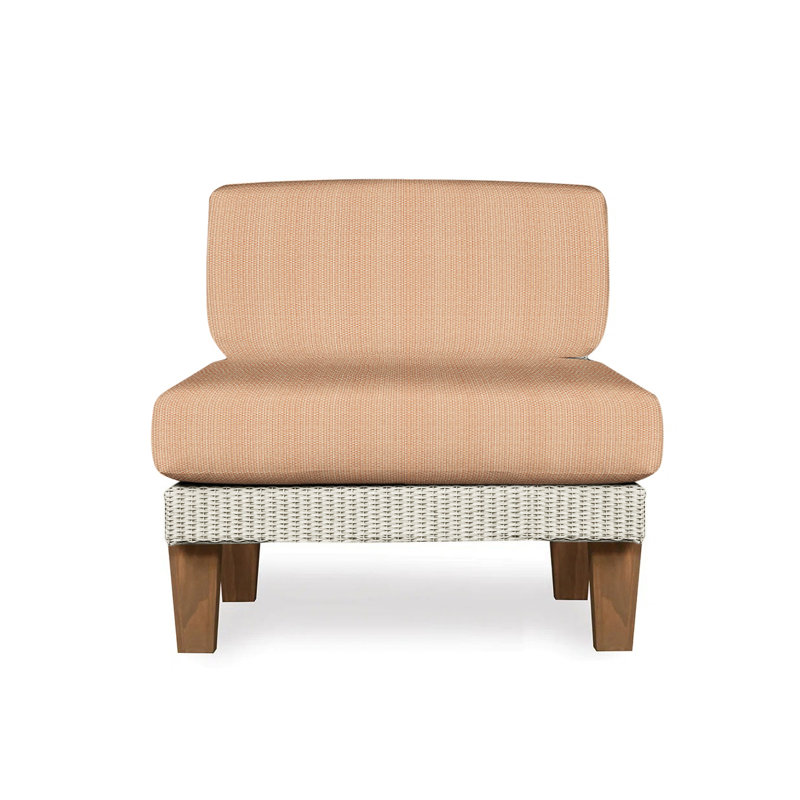 Catalina Outdoor Teak Lounge Chair, Demo Mist, Linen