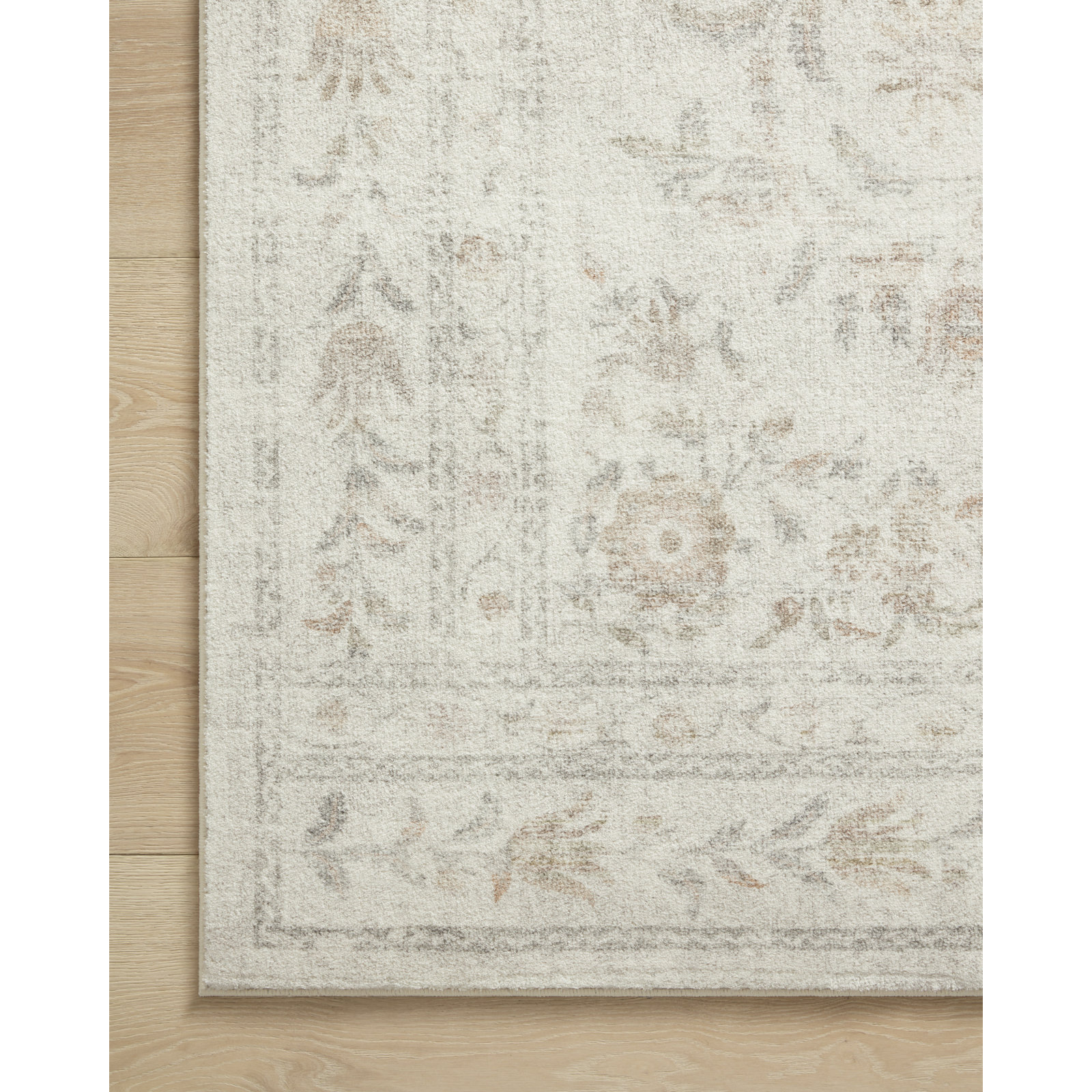 Rifle Paper Co. x Loloi Courtyard Yellow / Multi Area Rug feat. CloudPile, Rectangle 5' x 7'6"