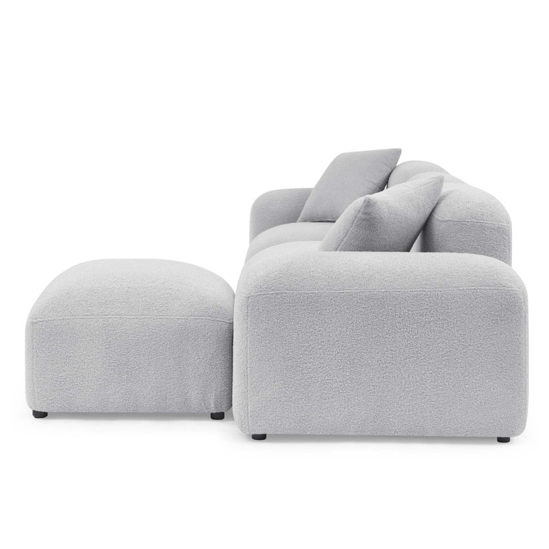 Canapé modulaire en L 4 pièces, Ourson gris