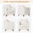 29.5" Wide Upholstered Barrel Accent Armchair With Storage Ottoman and Pillow-1641201775
