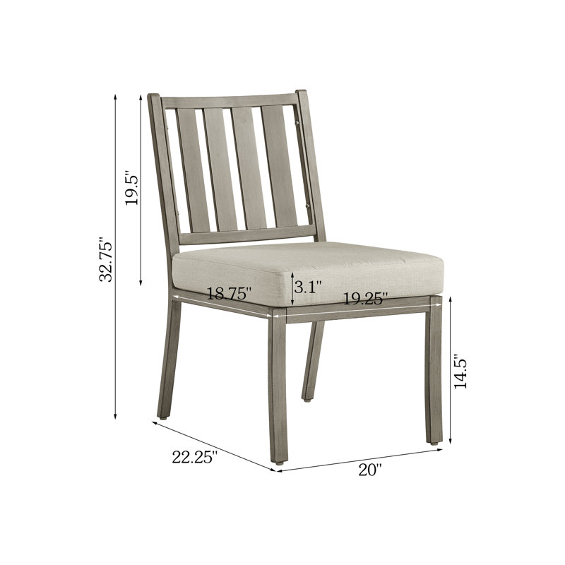 Chaise de terrasse Azur avec coussins Sunbrella