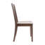 Chaise en bois massif à dossier en lattes avec finition espresso