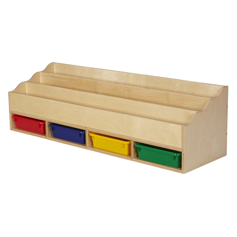 7 Compartment Manufactured Wood Book Display
