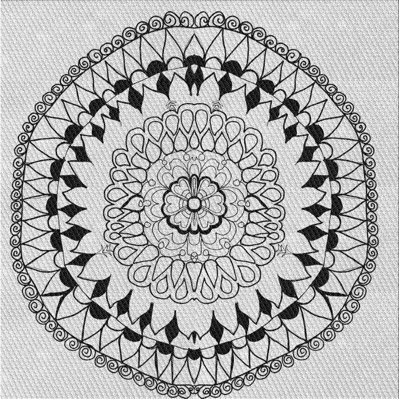 Tapis blanc/noir tissé à la machine, Tapis de couloir 2 pi x 5 pi