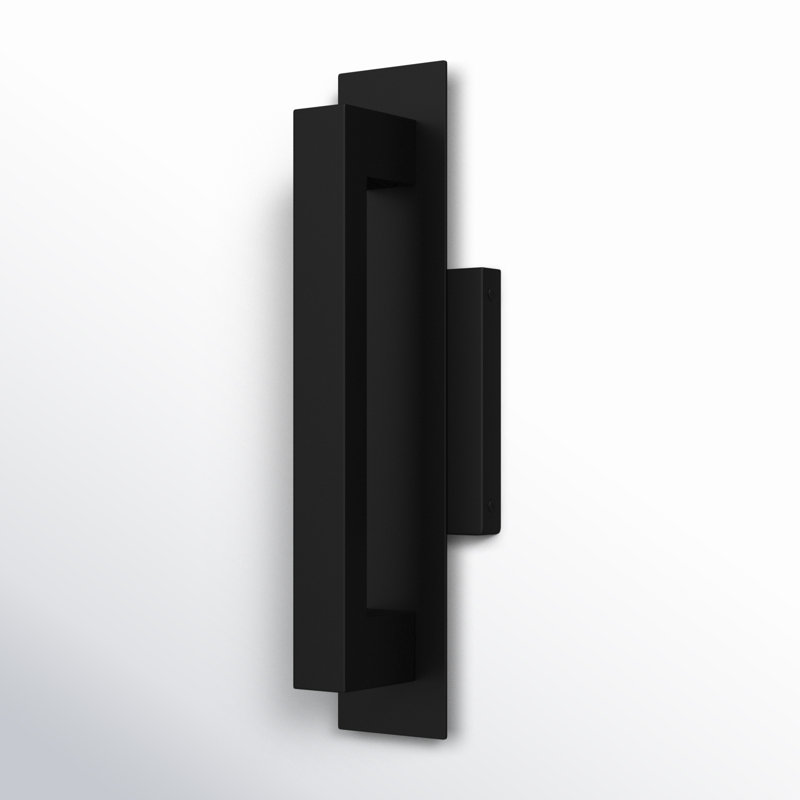 Catalina LED Outdoor Armed Sconce, Matte Black, 15" H