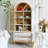 Modern Arc Top Solid Wood Bookcase-111362172