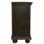 Buffet Athena à 6 portes en noir antique avec sculpture traditionnelle sur bois massif