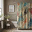 Rideau de douche Old Mosaic - Premium-660613835