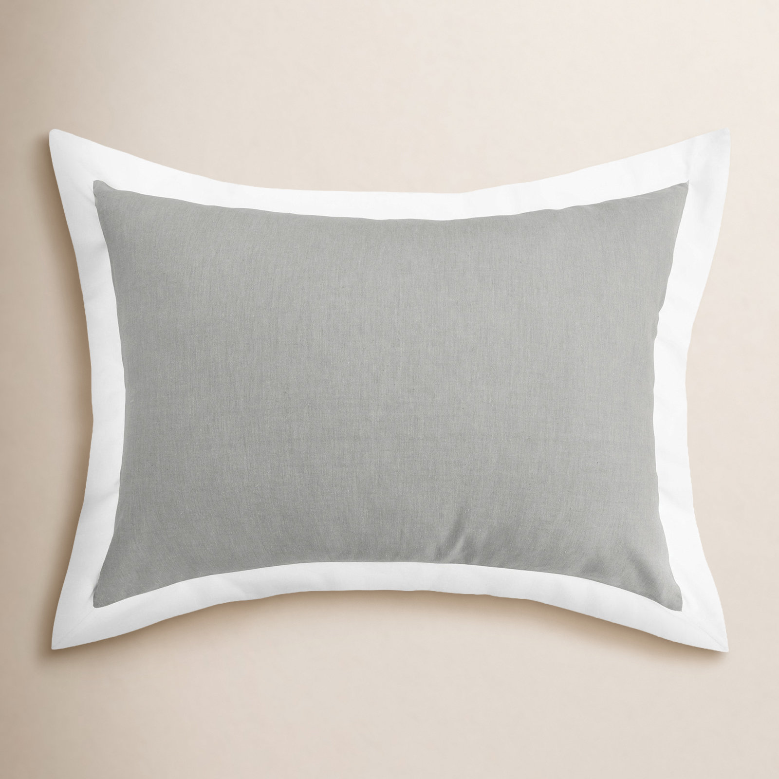 Farmborough Cotton Shams, Standard, Pewter