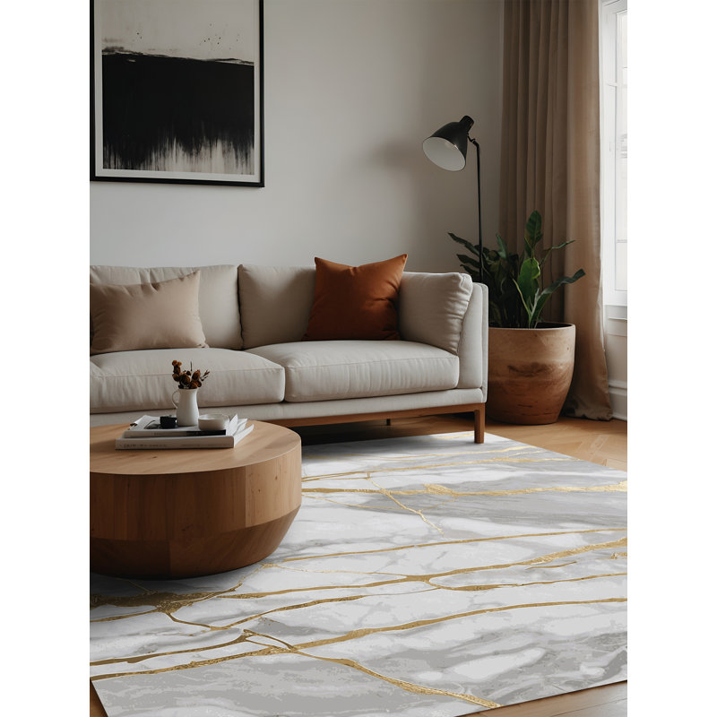 Machine Washable Green Area Rug, Square 7'