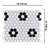 Merola Tile Metro 1" Hex Glossy White with Flower 10-1/4 in. x 11-7/8 in. Porcelain Mosaic Floor and Wall Tile