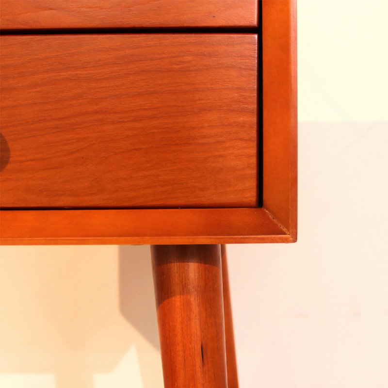 Table de chevet avec 2 tiroirs, petite table d'appoint avec rangement, Seadrifte