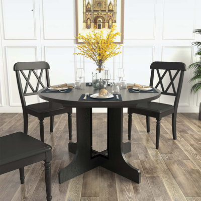 Table de salle à manger extensible ovale avec rallonge amovible et base en forme de X à tréteaux pour cuisines de ferme