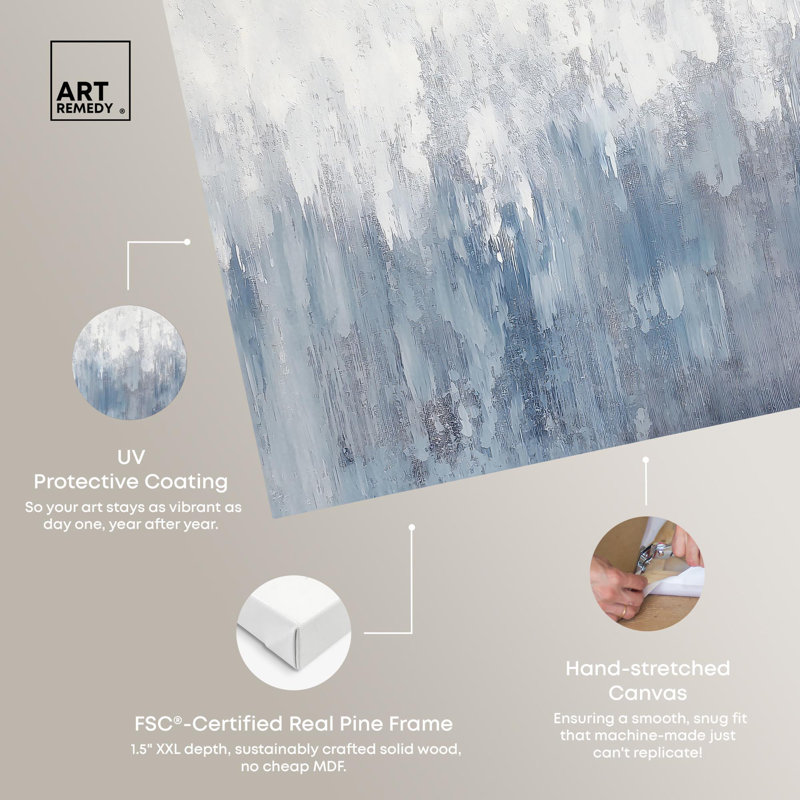 Art Remedy, toile abstraite neutre, H 30 po x l 45 po, Toile tendue