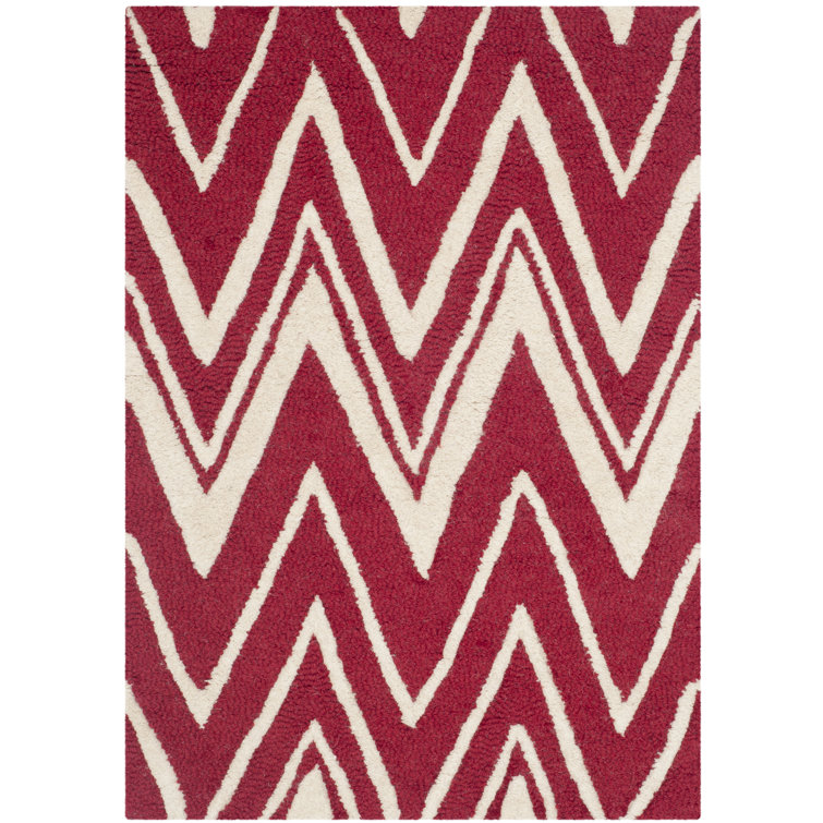 Sanyla Hand Tufted Wool Chevron Rug