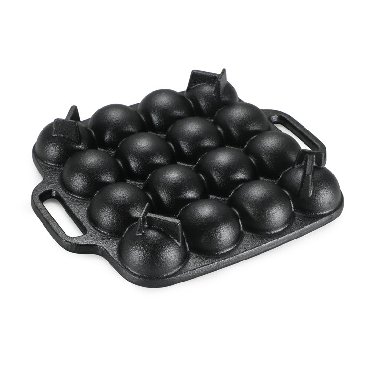 EMERIL Heavy Duty Cast Iron 8 Count BISCUIT MUFFIN PAN w/Side