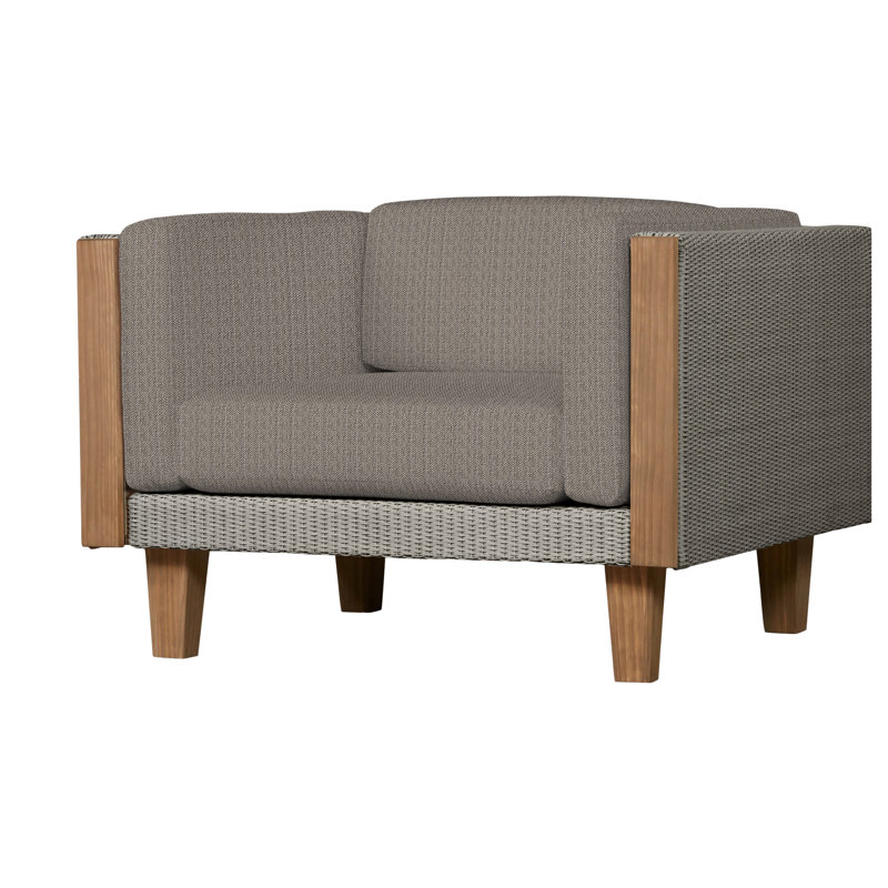 Catalina Outdoor Teak Lounge Chair, Demo Mist, Pewter