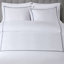 Ensembles de literie en satin de coton 5 pièces de luxe, style hôtel brodé, édredon hypoallergénique pour lit double / grand