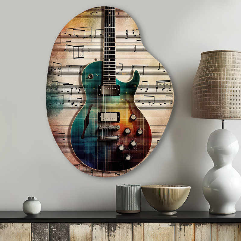 Reulet - Décoration murale irrégulière en forme de poire musicale, H 30 po x l 22 po