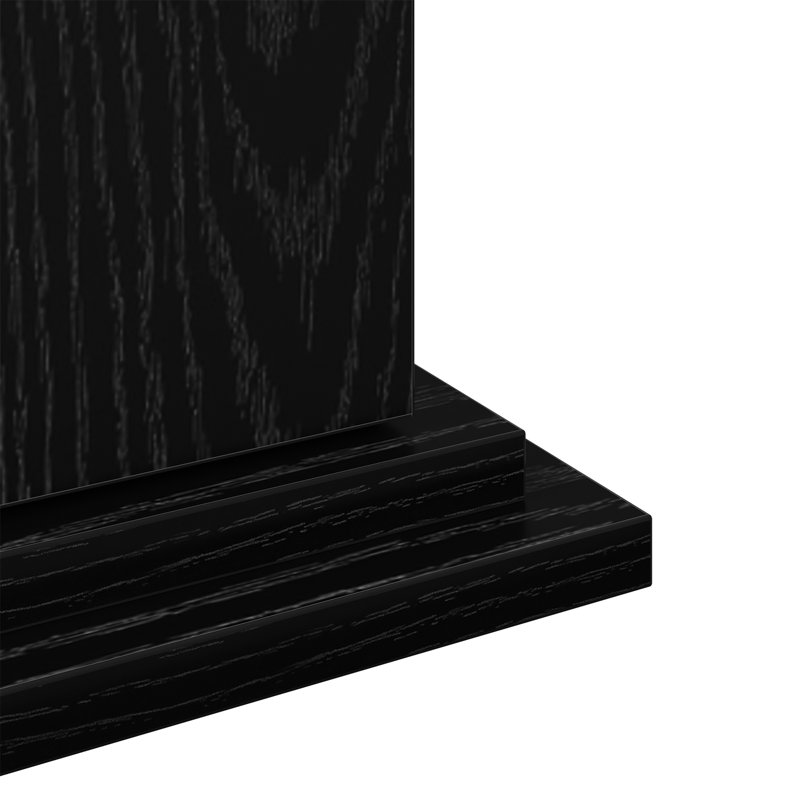  Display Stand With Storage Black Oak 12.2 X 11.8 X 23.6 In Engineered Wood