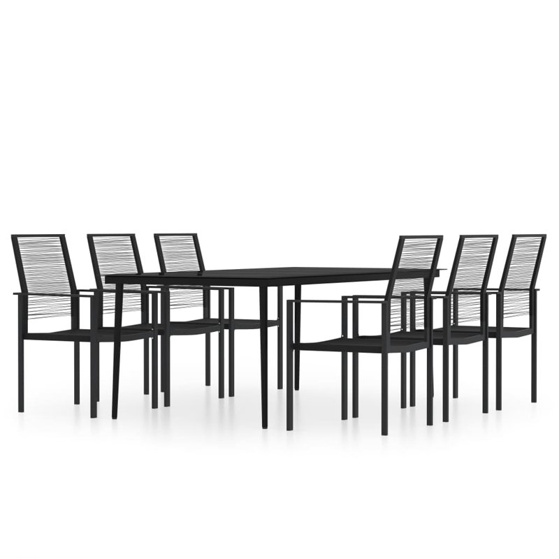 Habibul 6 - Person Patio Dining Set with Rectangular Table, 74cm H x 200cm W x 100cm D