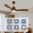 52 Inch  Wood Ceiling Fans With Lights And Remote, Modern  Low Profile Ceiling Fan With Light, 6 Speed, Reversible DC Motor, For Bedroom/Outdoor/Farmhouse/Patios
