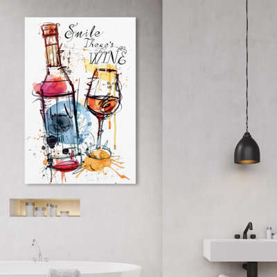 " Smile Wine " Painting Print