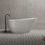 Baignoire de trempage autoportante blanche en acrylique 51 "x 27,5" avec trop-plein et bonde escamotable pour salle de bain MonBlari-124541414-124541416