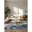 Tapis intérieur / extérieur en mosaïque de pierre bleue / beige 4 pi x 6 pi (3 pi 9 po x 5 pi 6 po) de Joni-1339693634