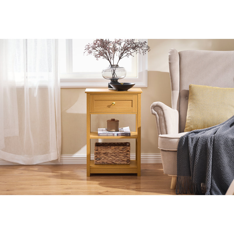 Axton 45cm W Bedside Table, Natural
