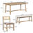 Neculina 6 - Person Trestle Dining Set-1174103272-1174103273-1174103287