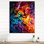 Opt Art Vibrant Illusions II - Très grandes horloges murales modernes